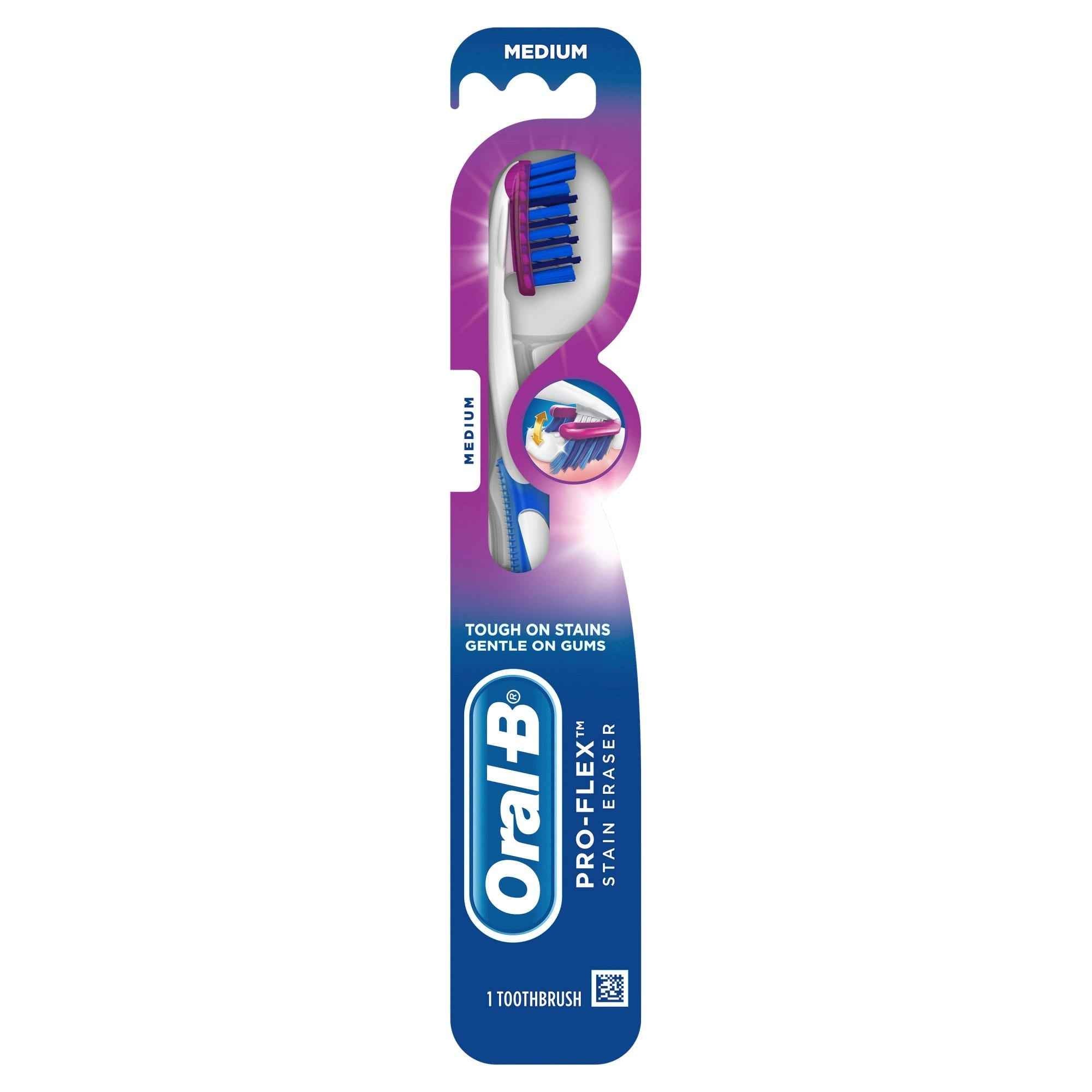 Oral-B 3D White Luxe Medium Toothbrush With Stain Eraser - DestGlow