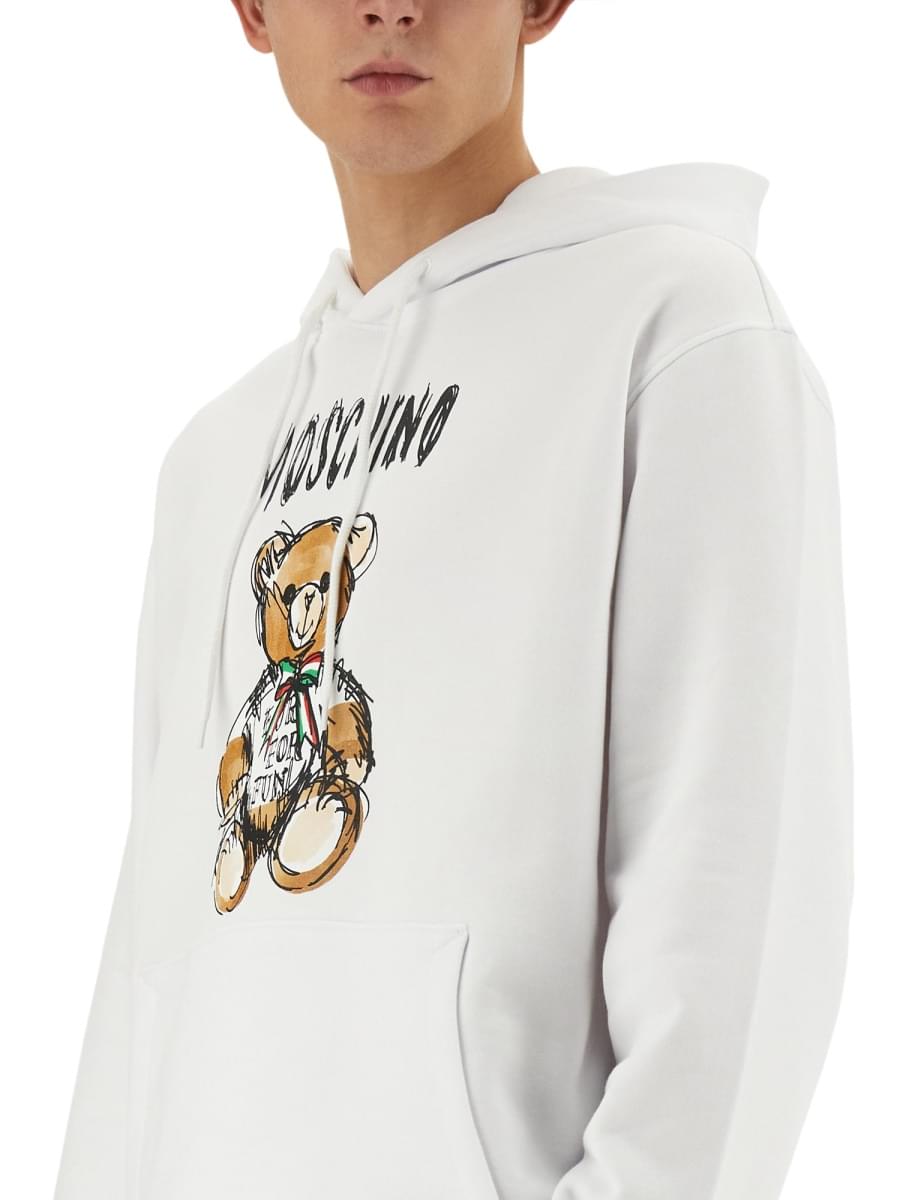Moschino Men Teddy Print Sweatshirt DestGlow