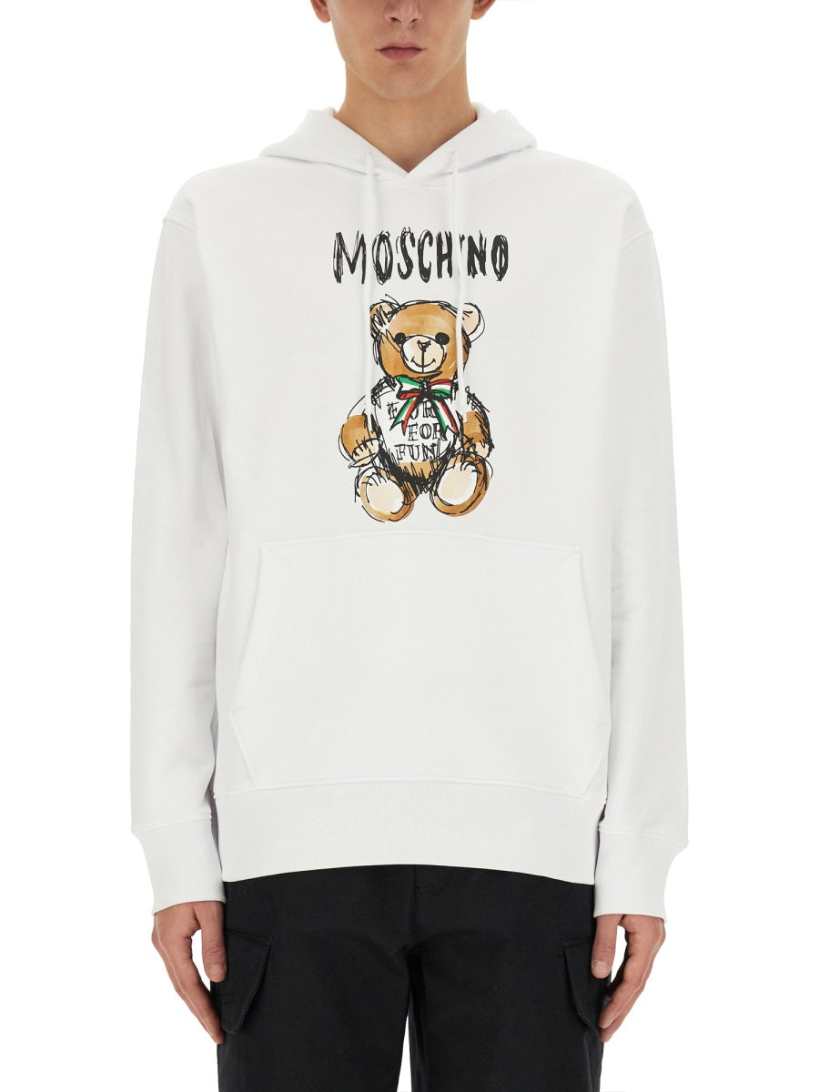 Moschino Men Teddy Print Sweatshirt DestGlow
