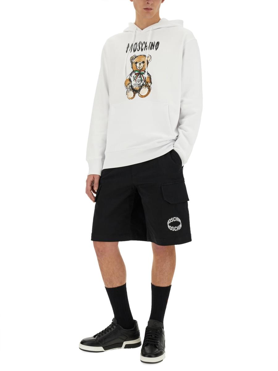 Moschino Men Teddy Print Sweatshirt DestGlow