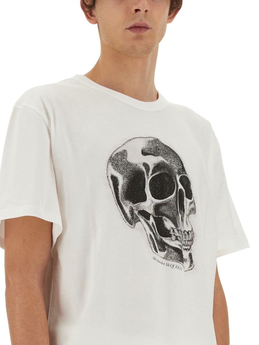 Alexander Mcqueen Men Skull Print T-Shirt DestGlow