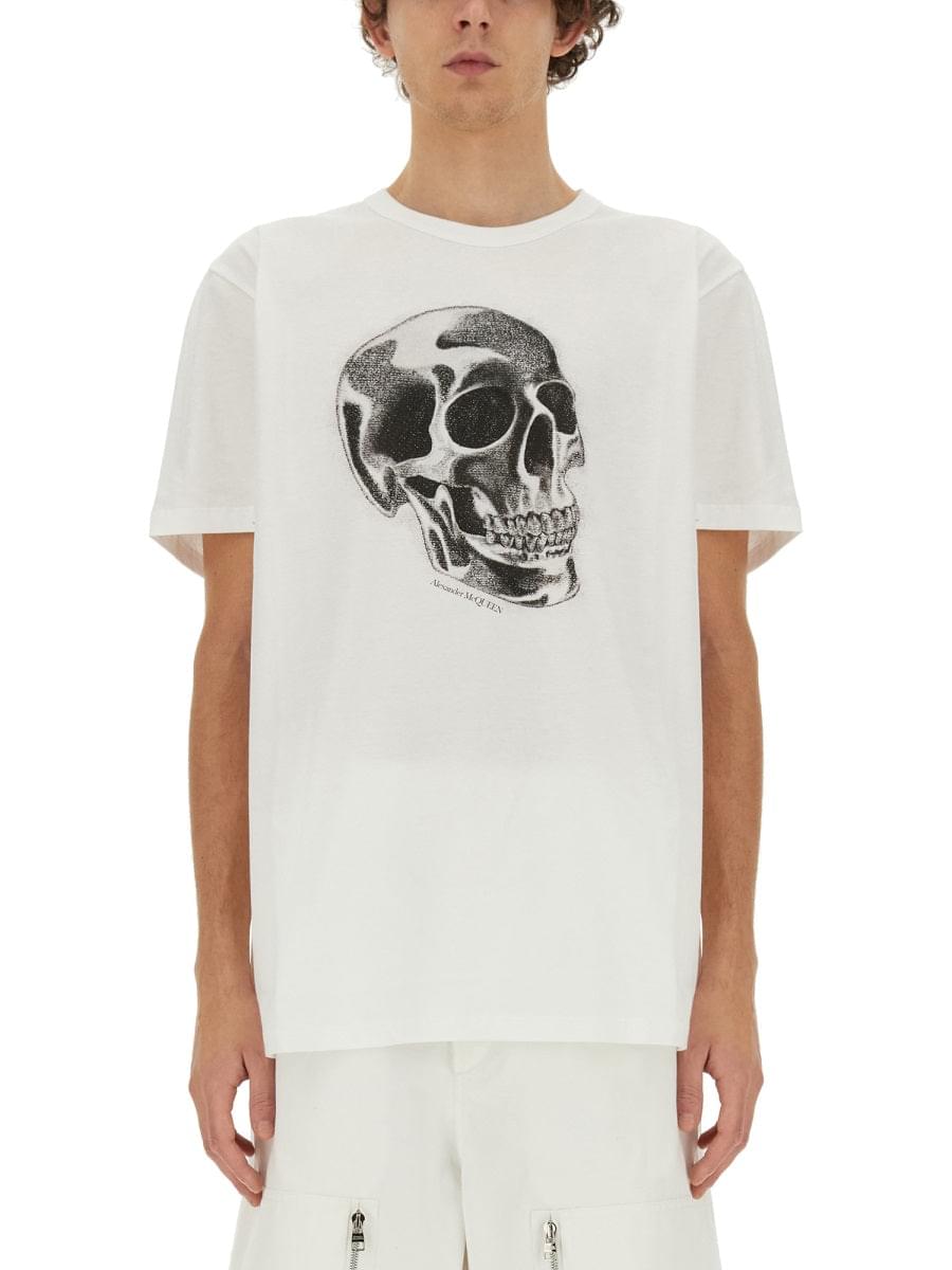 Alexander Mcqueen Men Skull Print T-Shirt DestGlow