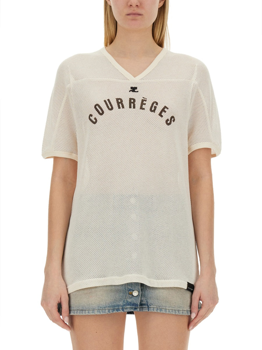 Courreges Women T-Shirt With Logo by Luosophy