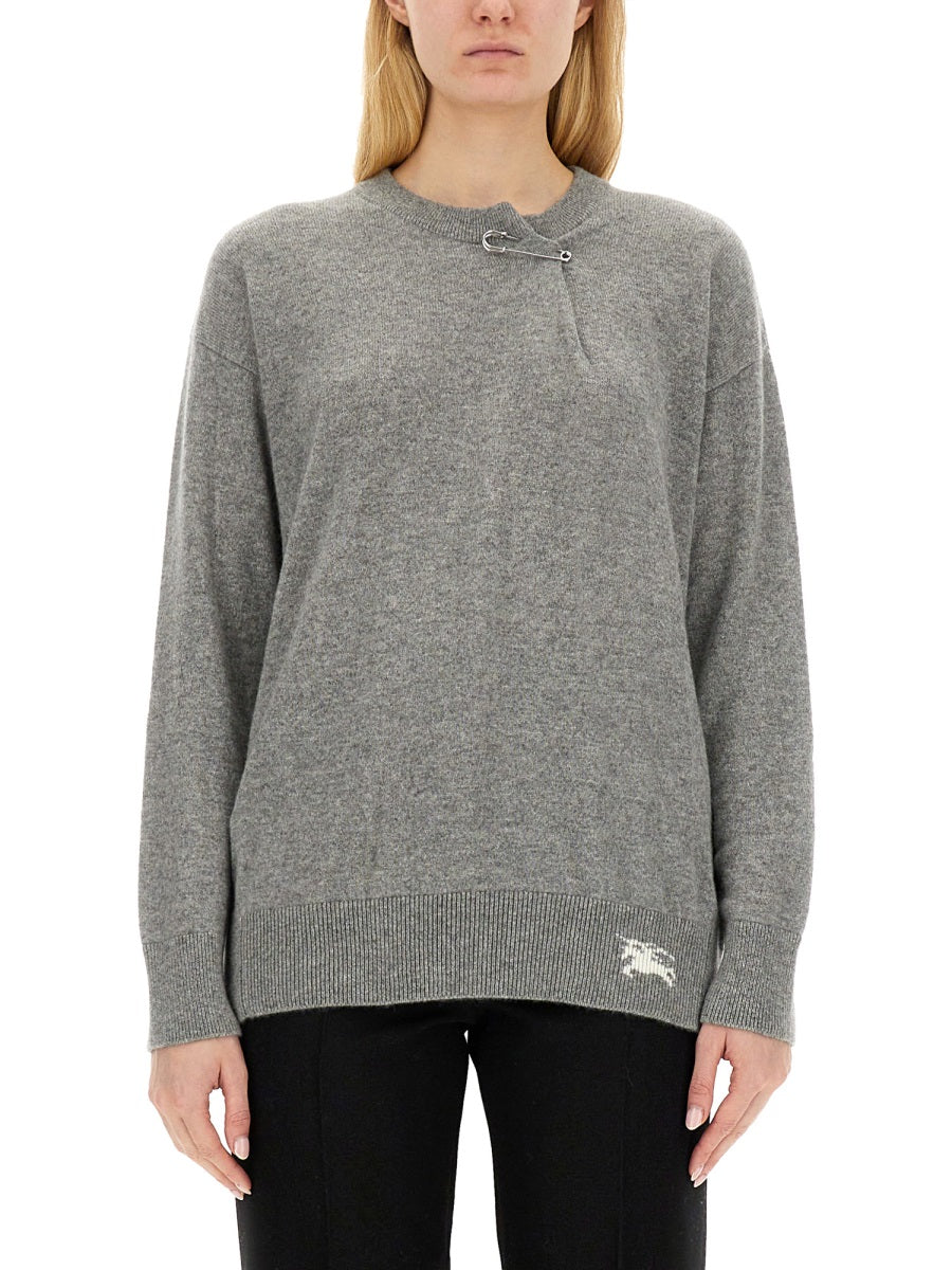 Burberry Women Cashmere Sweater With Kilt Pin by Luosophy