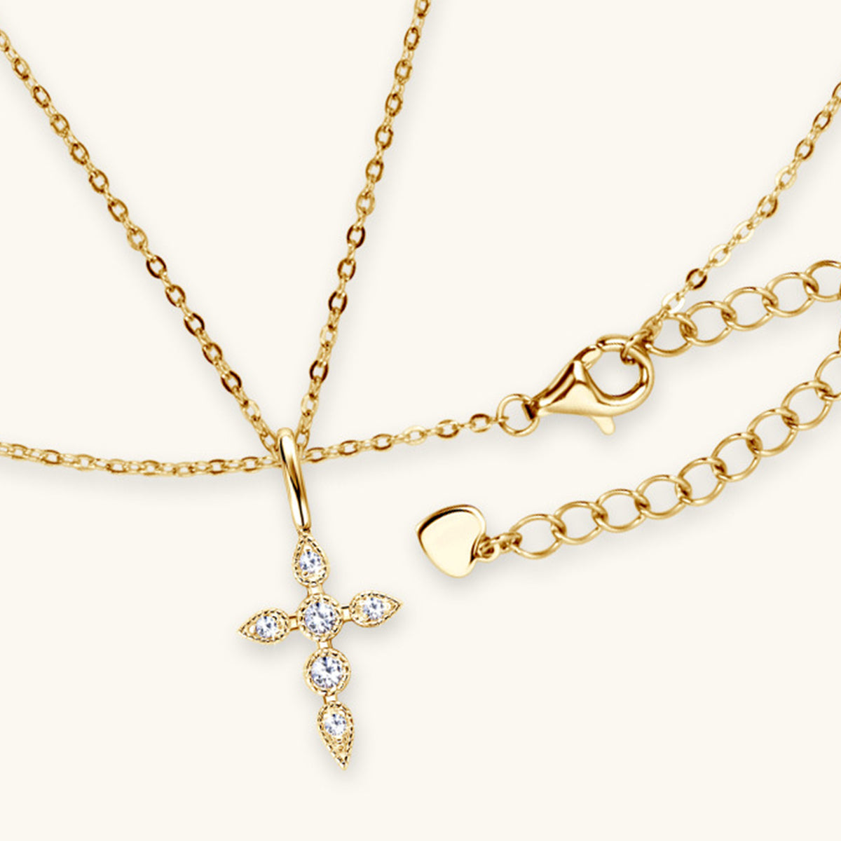 Sparkala™ Cross Pendant Necklace (18k Gold over Fine Sterling Silver) by Sparkala