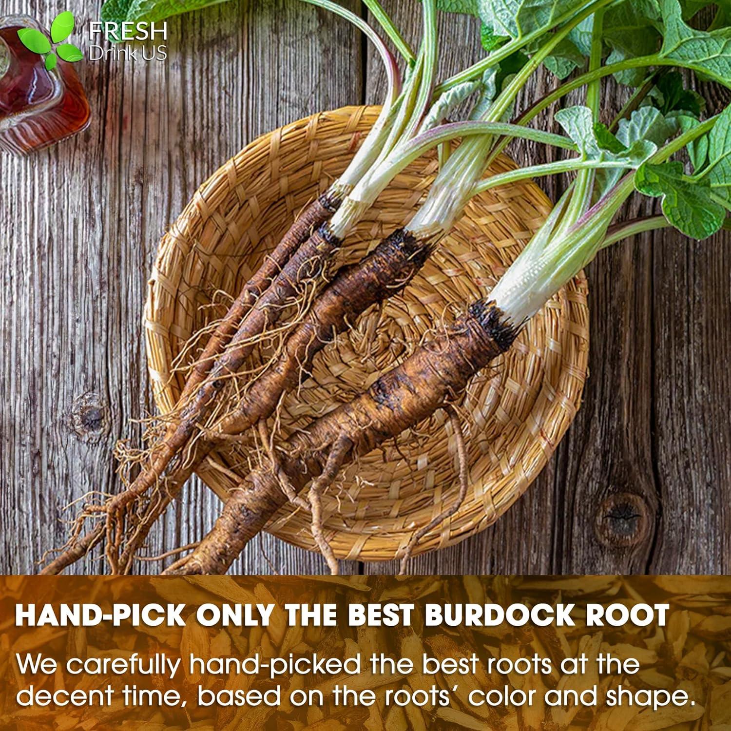 Burdock Root Powder, Burdock Root Extract, 100% Natural & Pure from Burdock Root, Burdock Root Herbal Tea, No Additives, No Caffeine, Vegan by FreshDrinkUS - Natural and Premium Herbal Tea