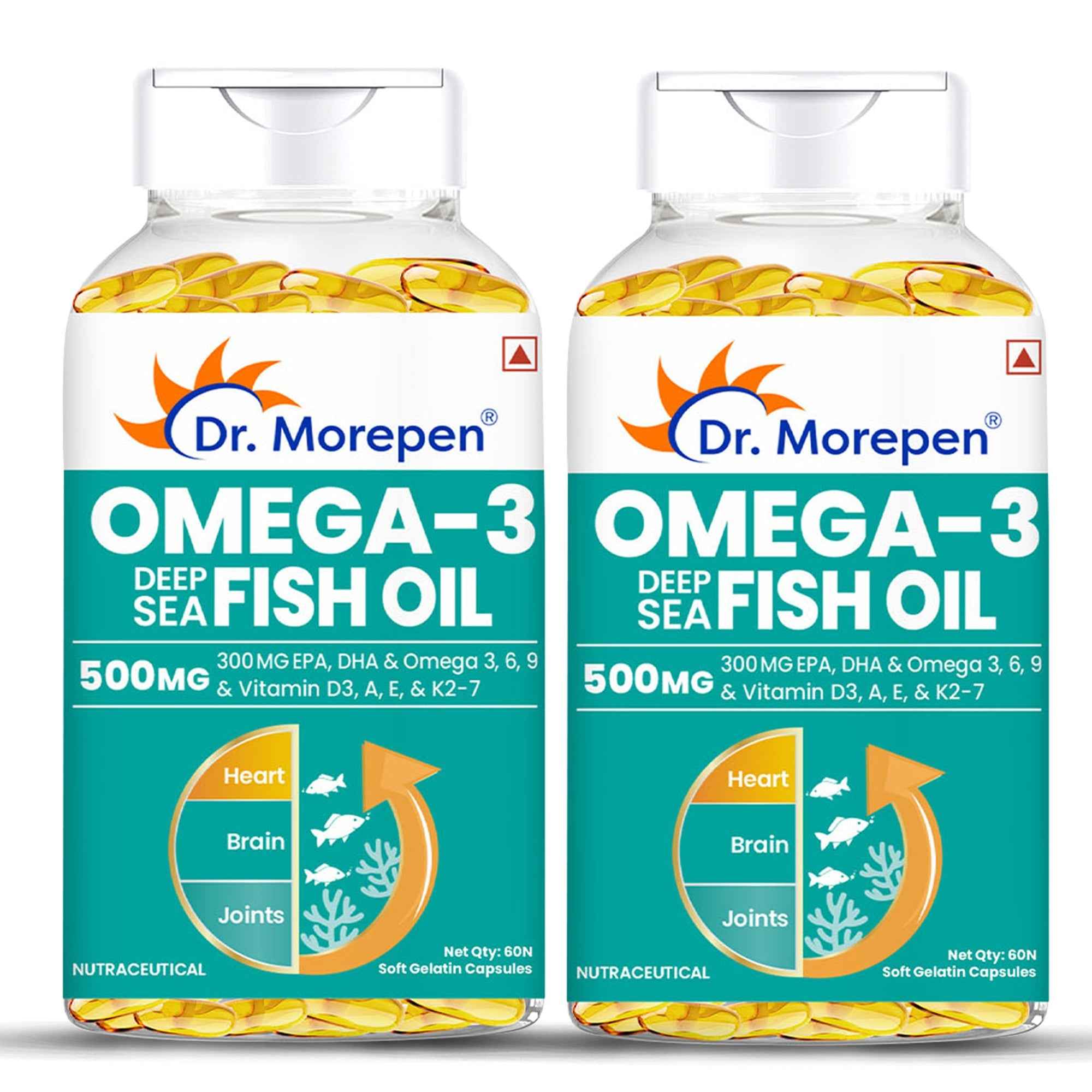 Dr. Morepen Omega-3 Deep Sea Fish Oil 500mg Softgels