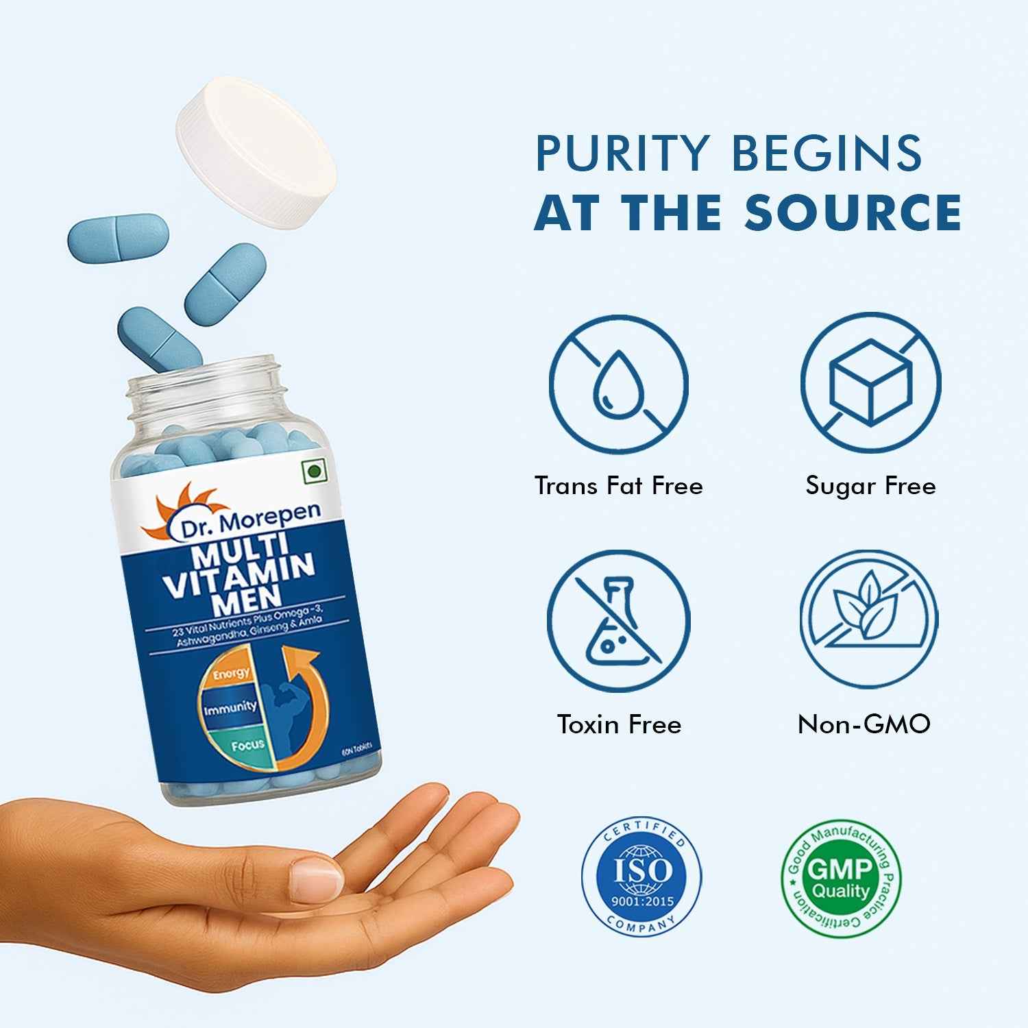 Dr. Morepen Multivitamins For Men With Omega 3 & Herbs