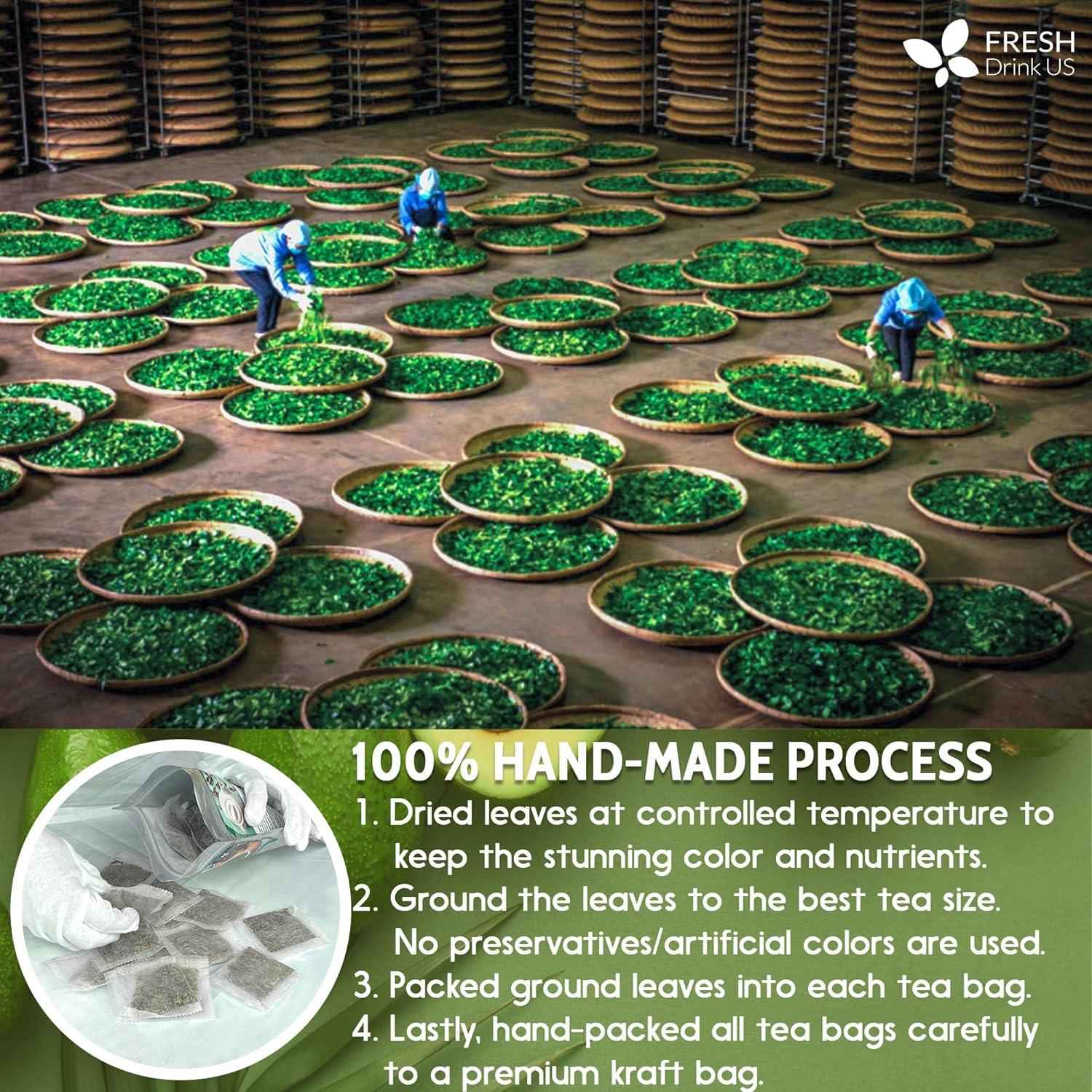 Natural Avocado Whole Leaves Dried, Tea Bags, 100% Pure from Avocado Leaves, Avocado Leaf Tea, Hojas de Aguacate Seca, No Additives, No Caffeine, Vegan