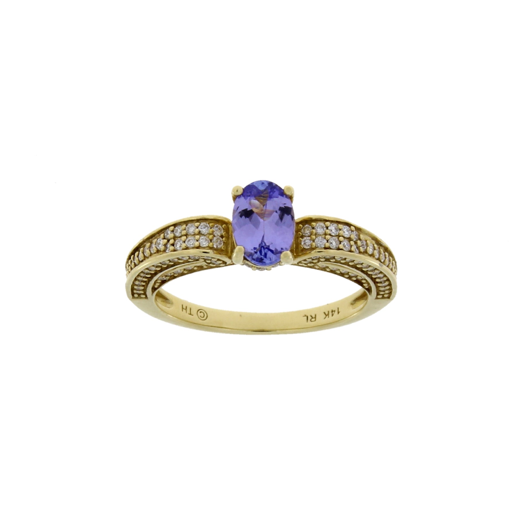 1.45ct Tanzanite Diamond Eng Only 14KT Yellow Gold by Bids.com