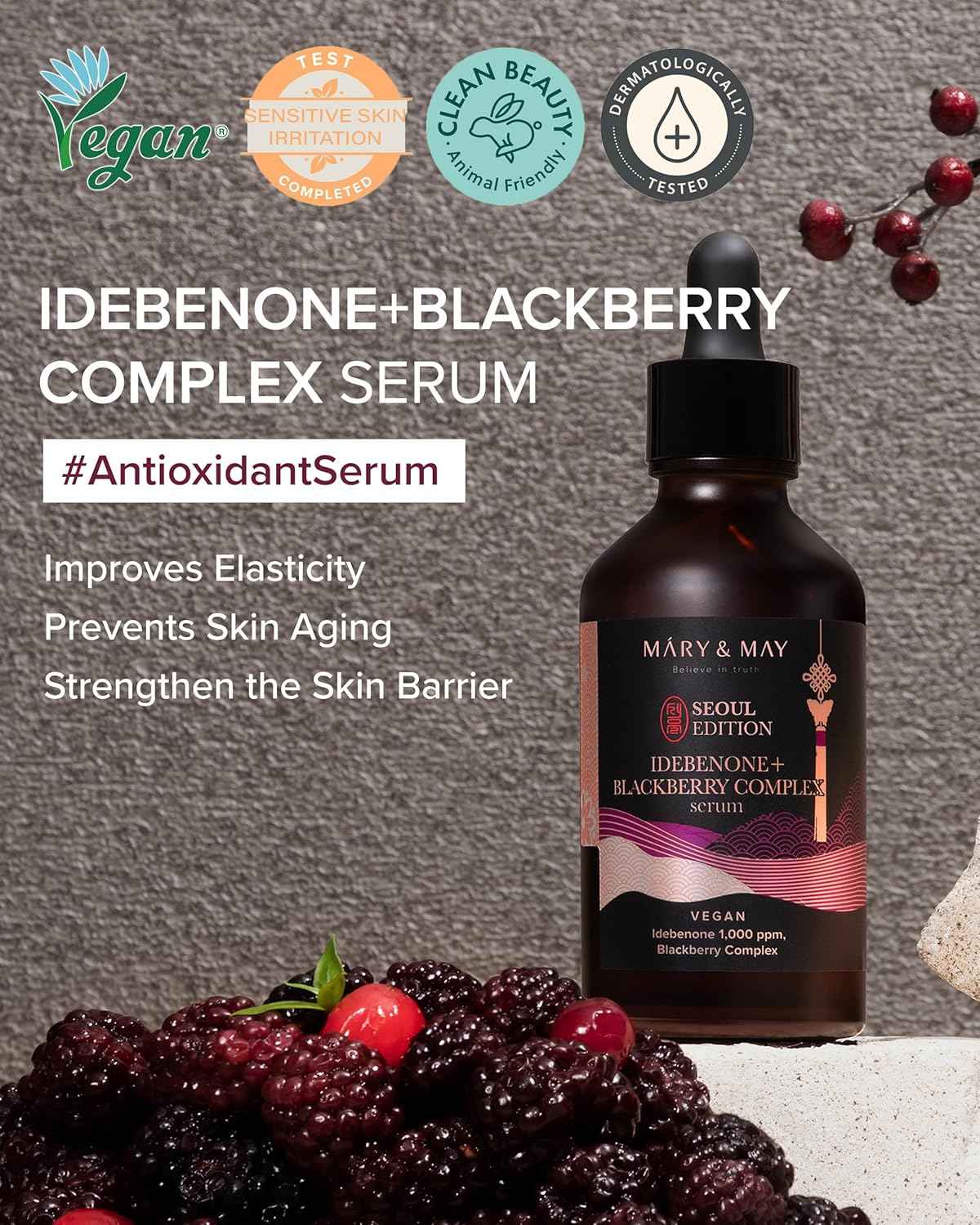 Mary & May Vegan Idebenone+ Blackberry Complex Serum