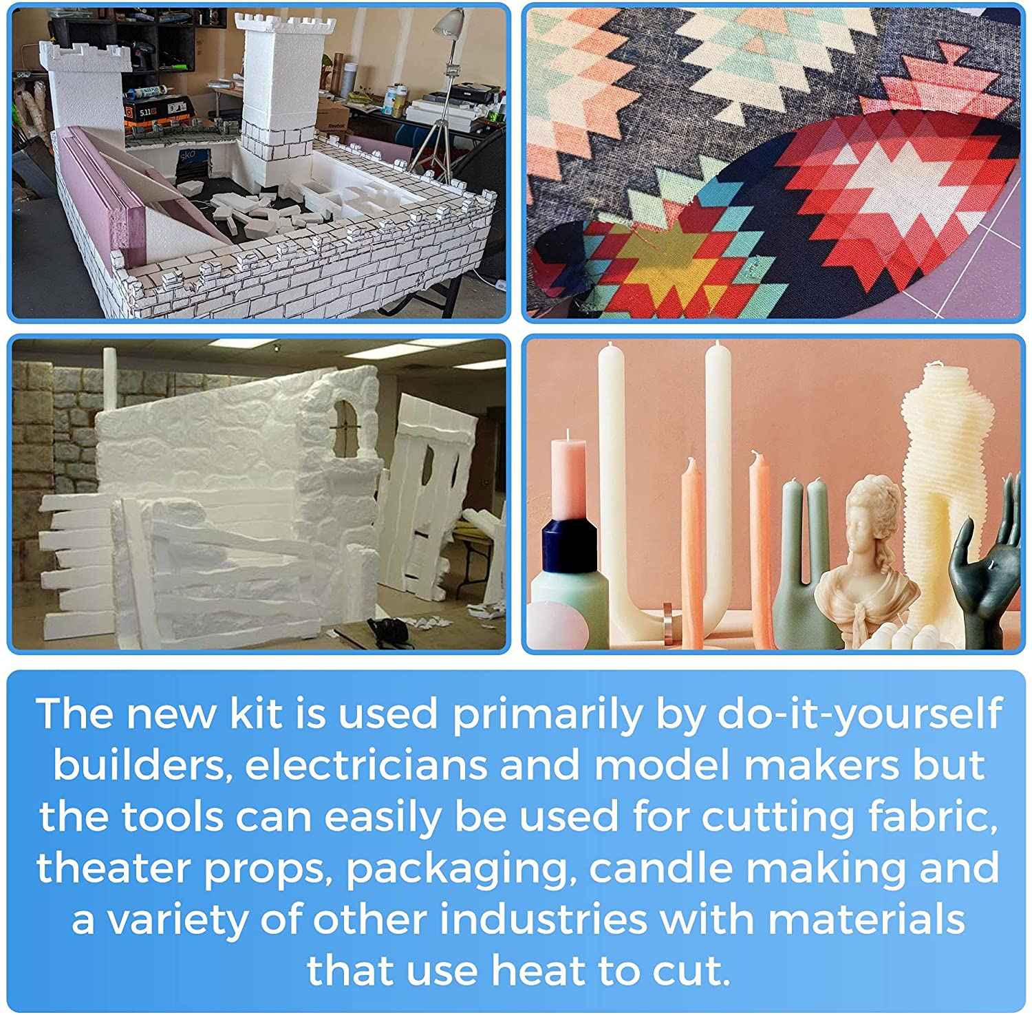 Crafters Hot Knife Set 6" and 9" Rod Style Knives with Sled Guide & Stand