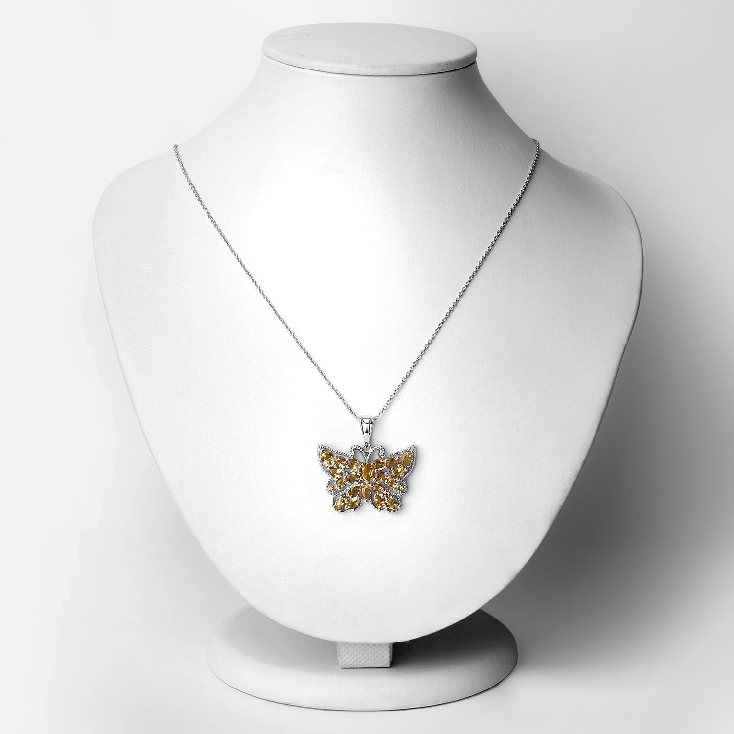 3.89 Carat Genuine Citrine .925 Sterling Silver Pendant DestGlow