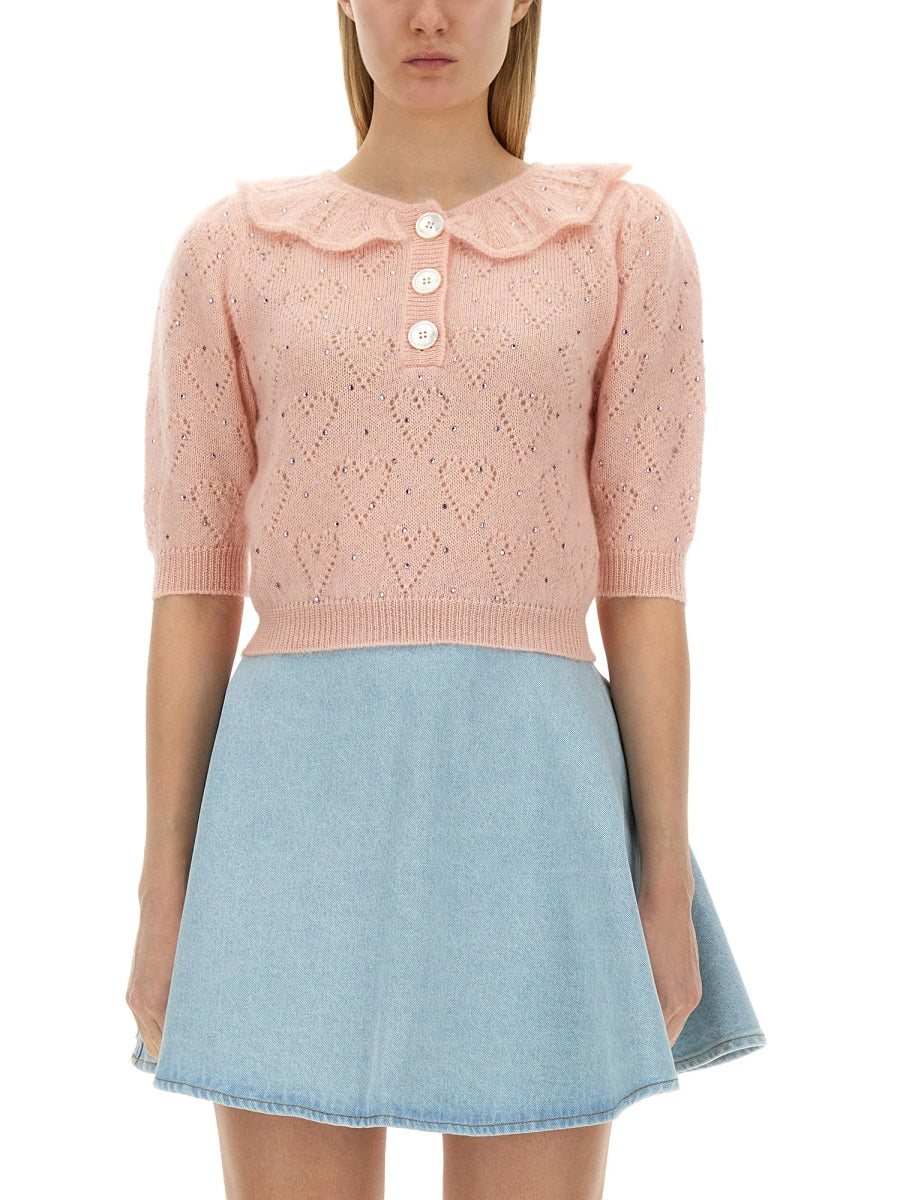 Alessandra Rich Women "Hearts" Jersey DestGlow