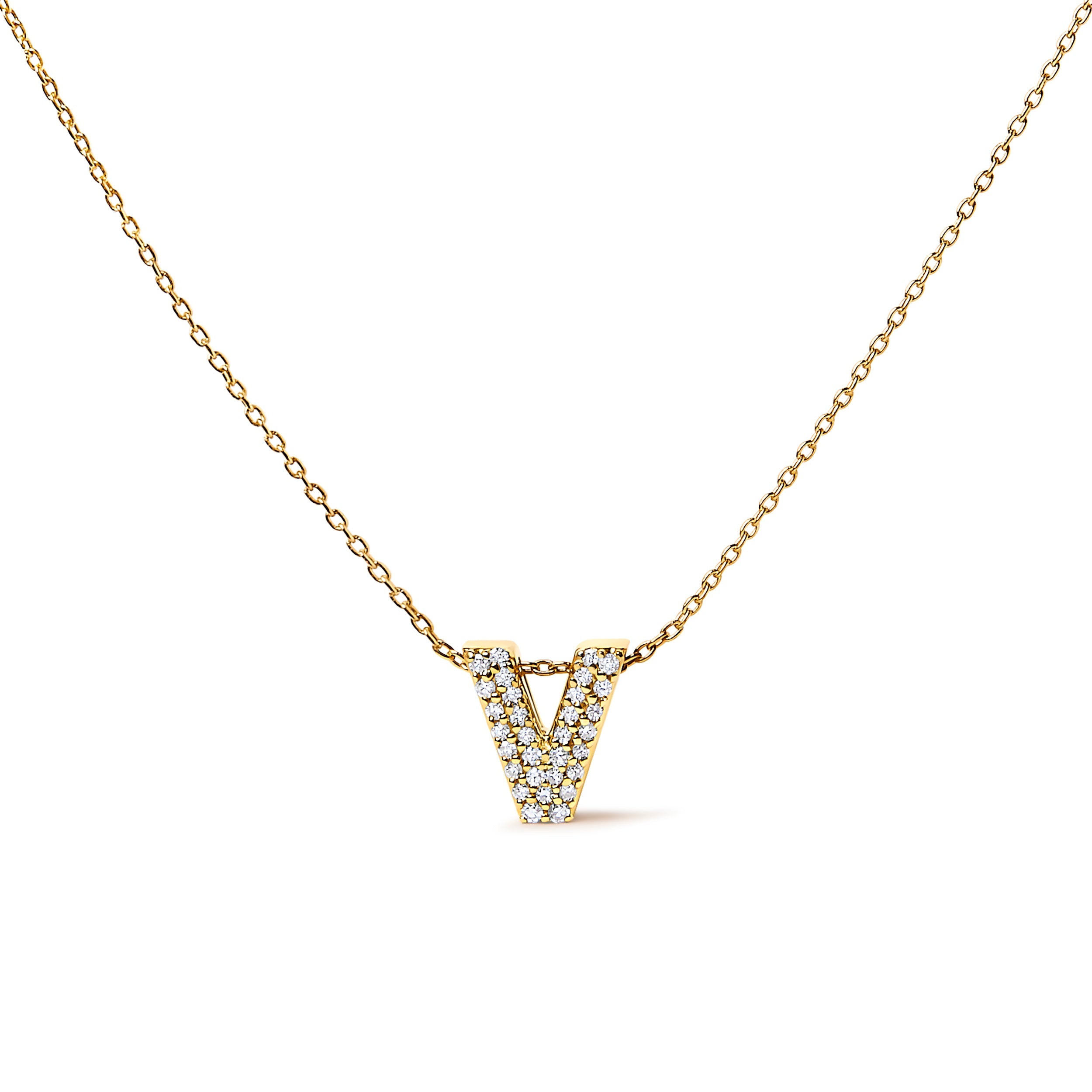 10K White Gold Diamond Accent "A" Initial Bubble Pendant Necklace by Bids.com