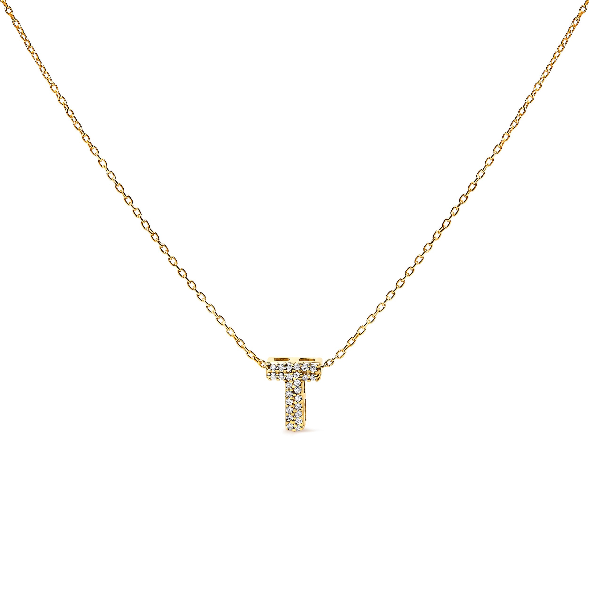 10K White Gold Diamond Accent "A" Initial Bubble Pendant Necklace by Bids.com