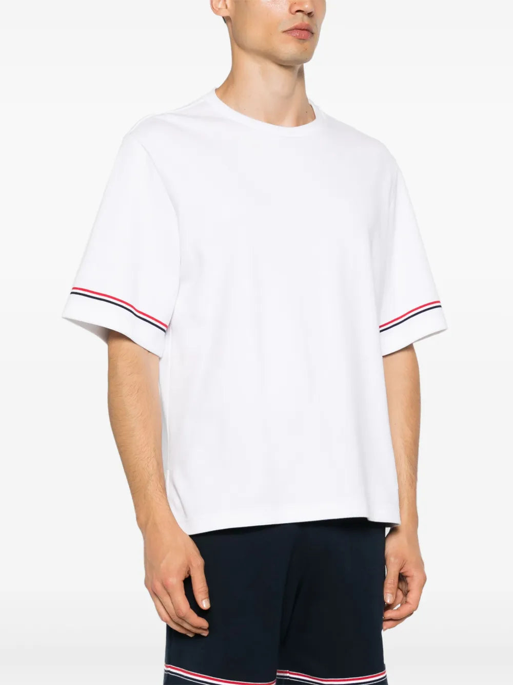 Thom Browne Men Rwb Stripe T-Shirt - DestGlow