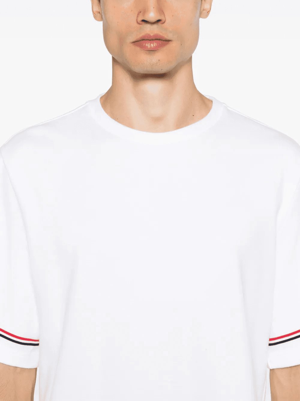 Thom Browne Men Rwb Stripe T-Shirt DestGlow