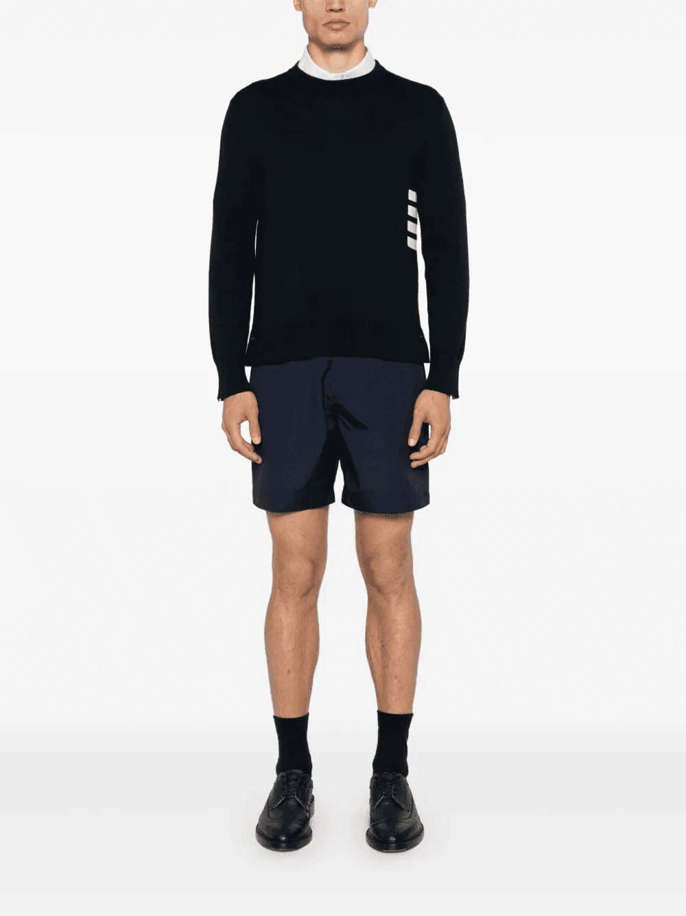 Thom Browne Men 4-Stripe Detail Sweater DestGlow
