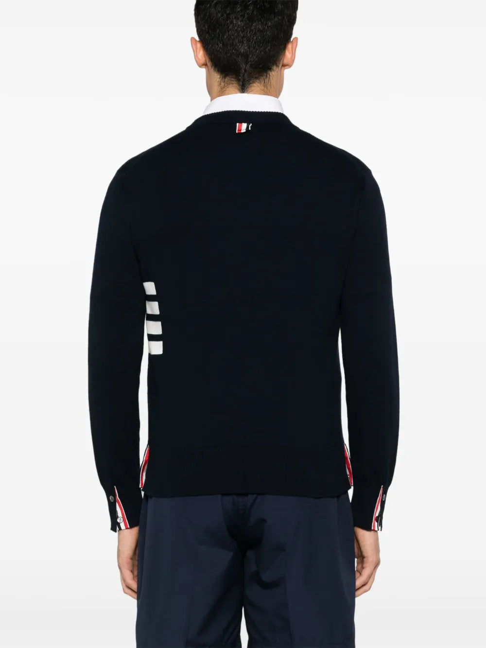 Thom Browne Men 4-Stripe Detail Sweater DestGlow