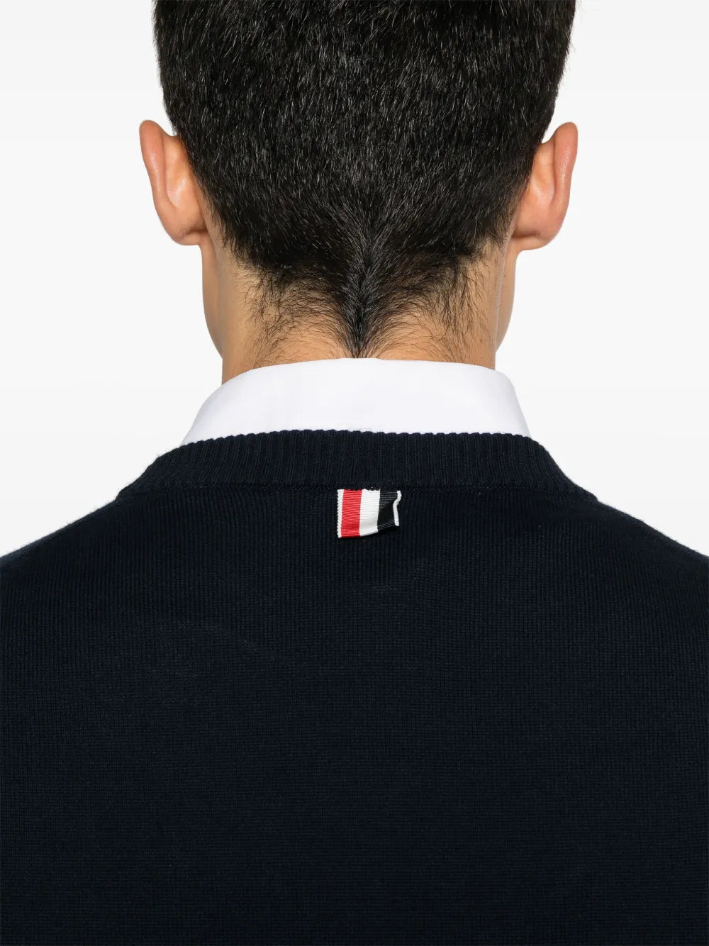 Thom Browne Men 4-Stripe Detail Sweater DestGlow