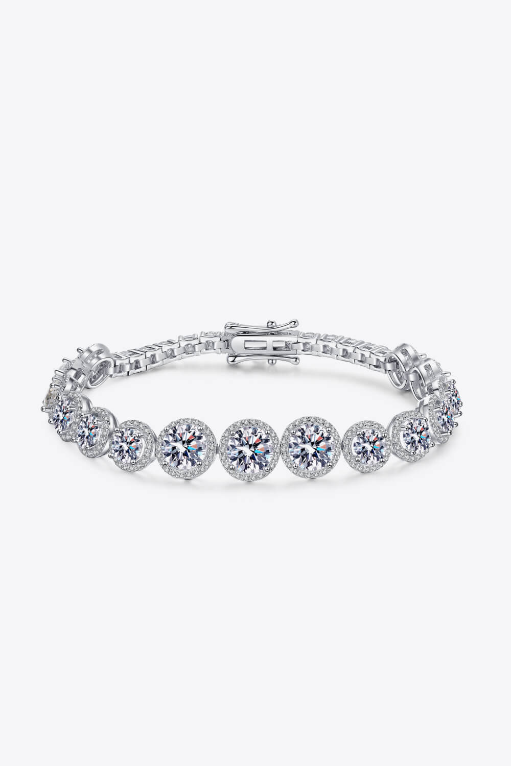 10.4 Carat Brilliant Round Cut Sparkala™ Tennis Bracelet (Rhodium Over Pure Sterling Silver) by Sparkala