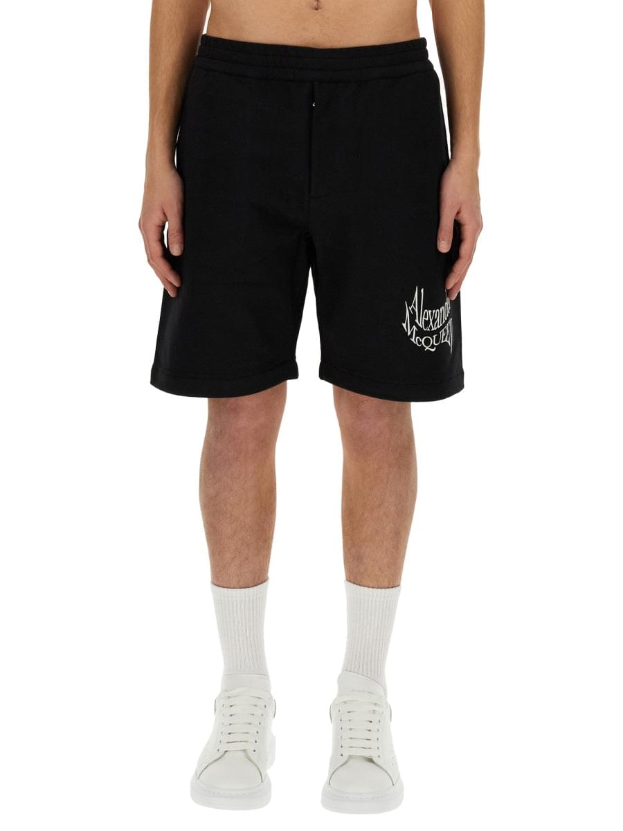 Alexander Mcqueen Men Bermuda With Logo DestGlow