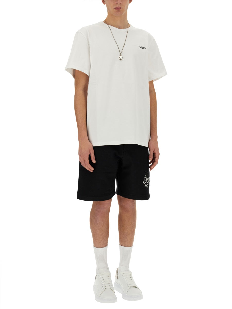 Alexander Mcqueen Men Bermuda With Logo DestGlow