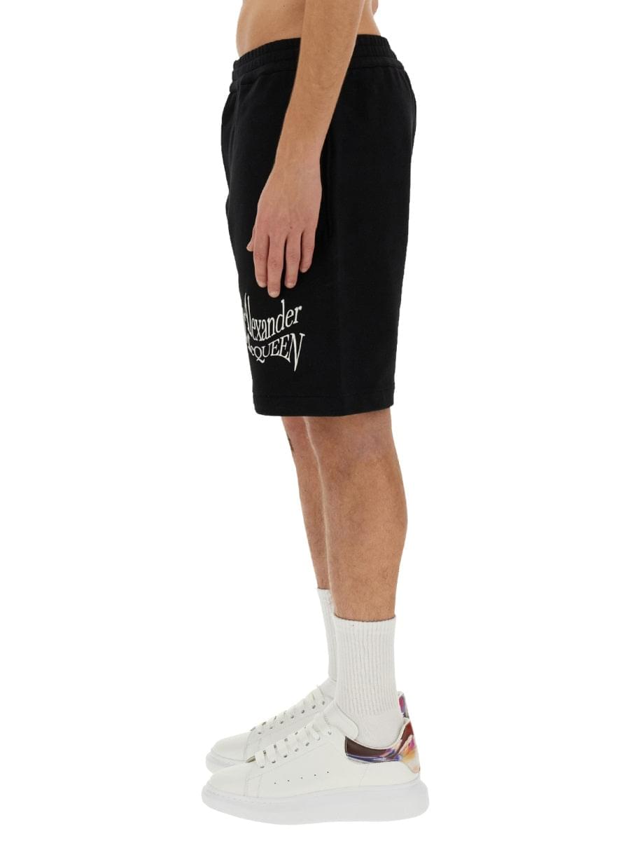 Alexander Mcqueen Men Bermuda With Logo DestGlow