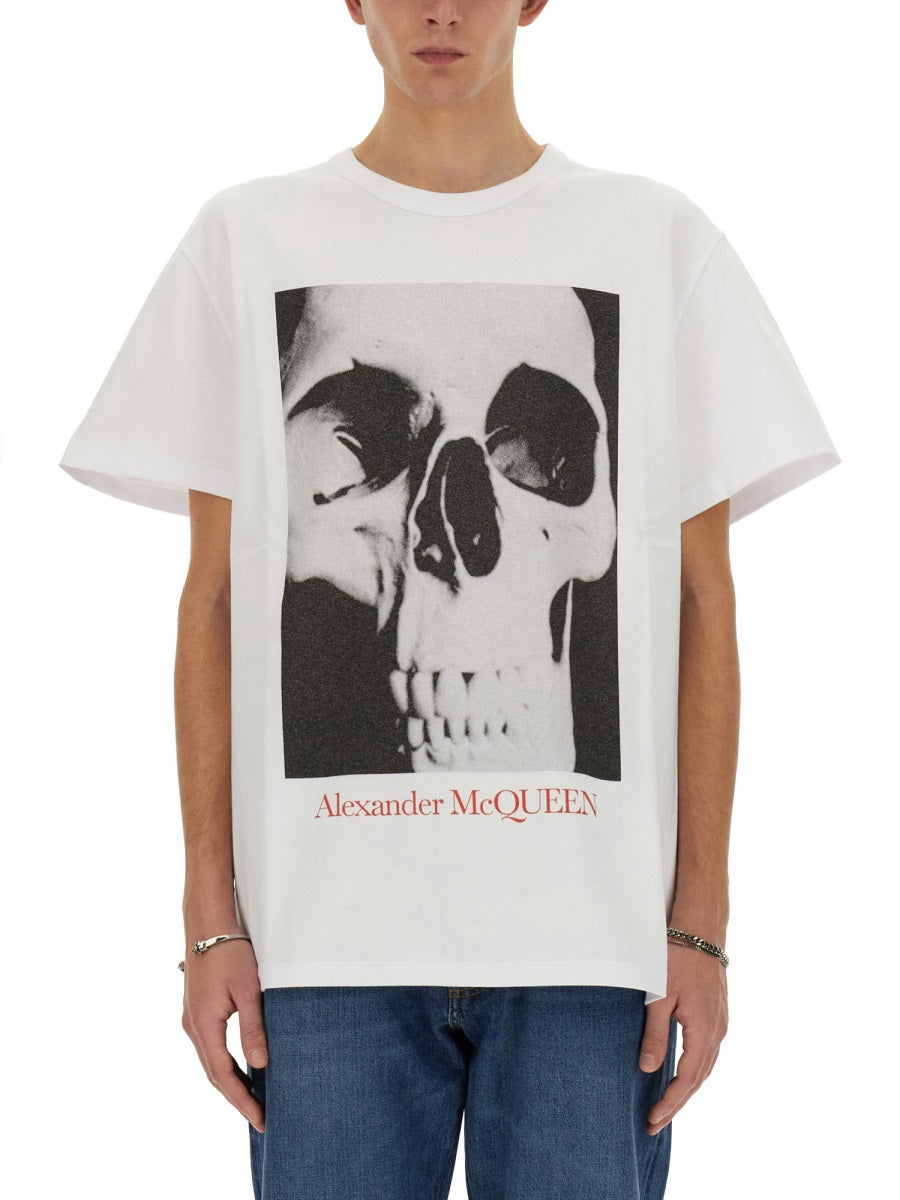 Alexander Mcqueen Men Skull Print T-Shirt DestGlow
