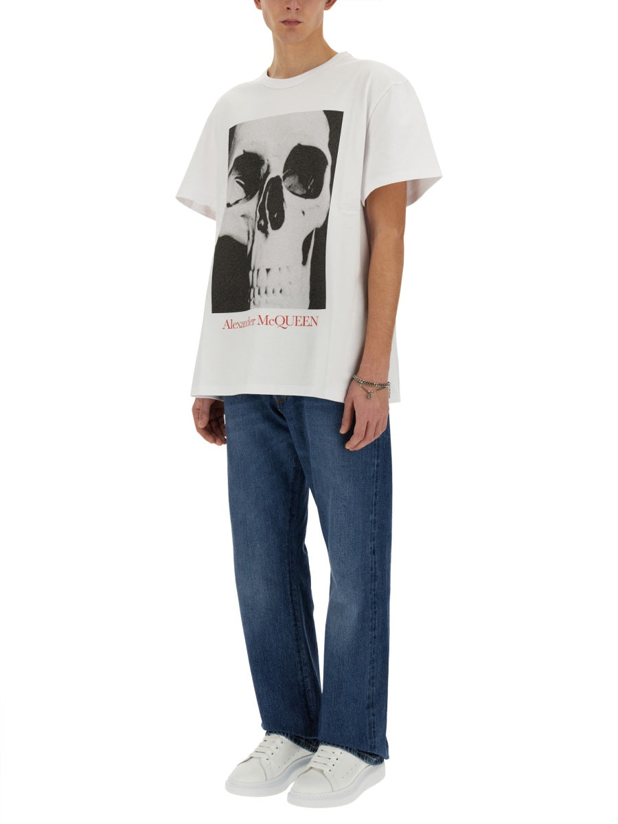 Alexander Mcqueen Men Skull Print T-Shirt DestGlow