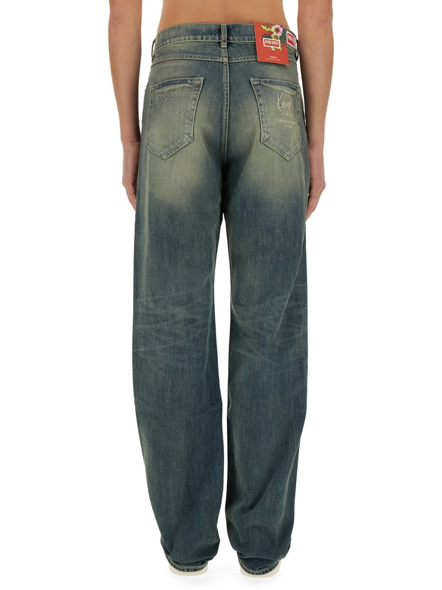 Kenzo Men Asagao Straight Jeans &