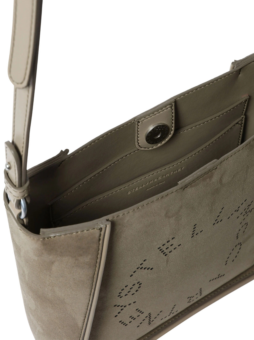 Stella Mccartney Women Alter Suede Shoulder Bag With Piping Details DestGlow