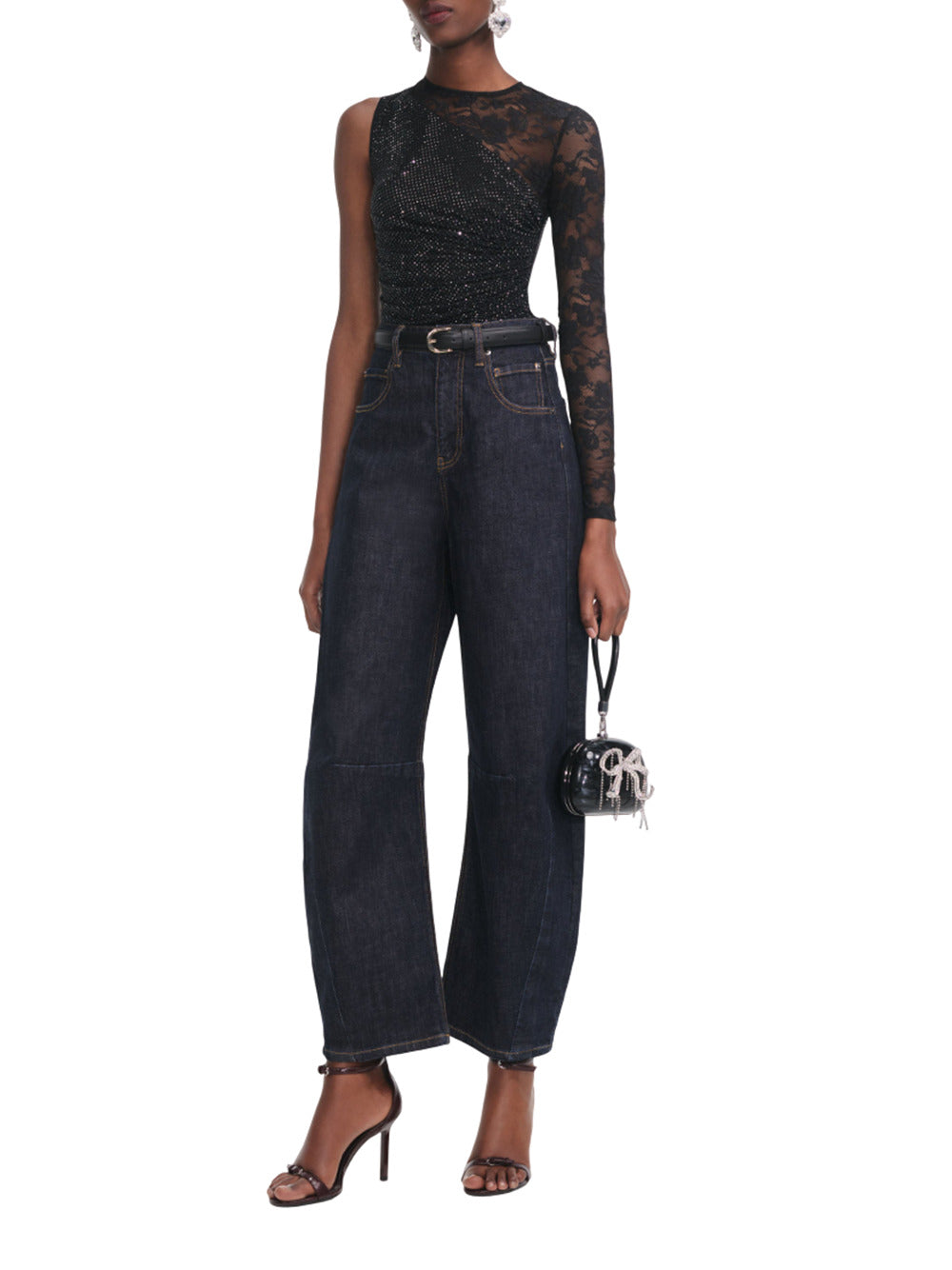Self-Portrait Women One Shoulder Floral Lace Top DestGlow
