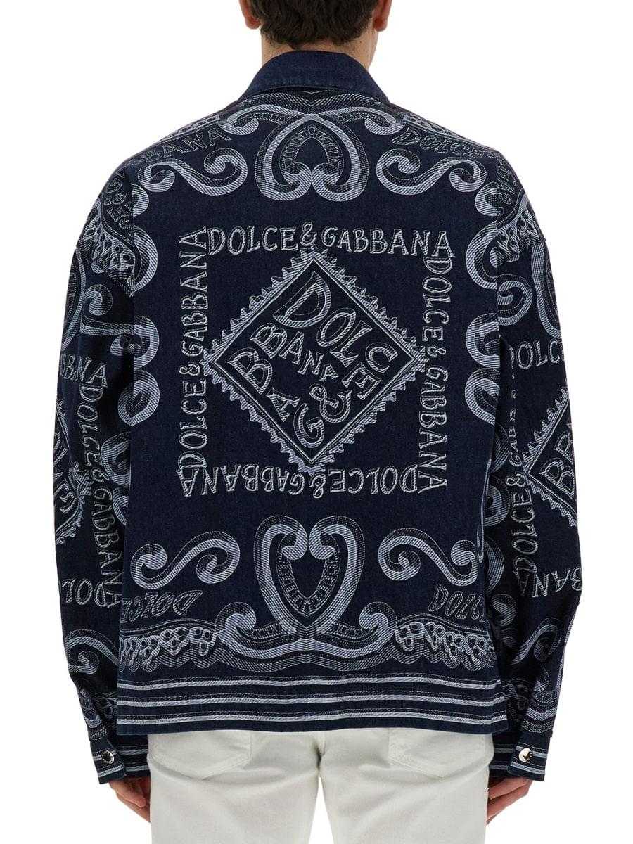 Dolce & Gabbana Men Navy Print Cardigan DestGlow