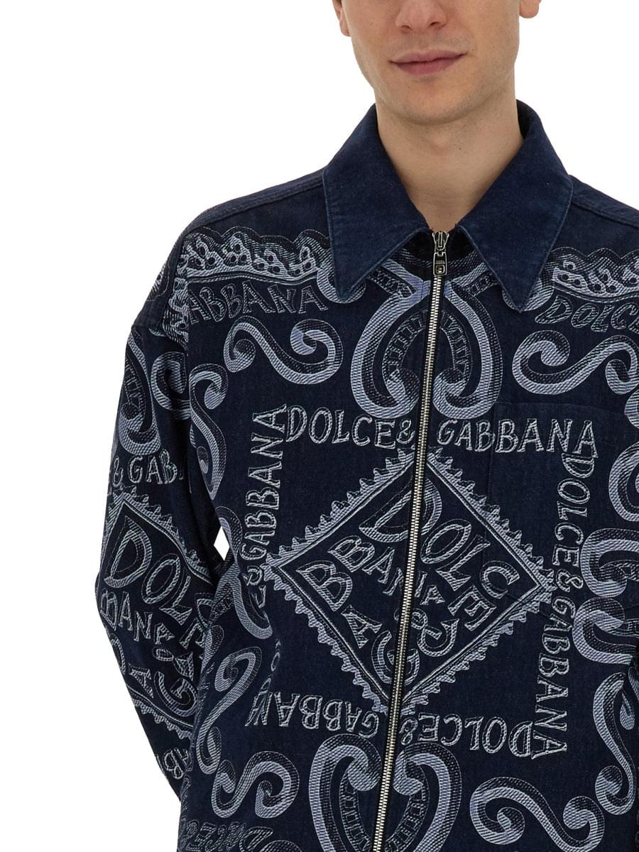 Dolce & Gabbana Men Navy Print Cardigan DestGlow