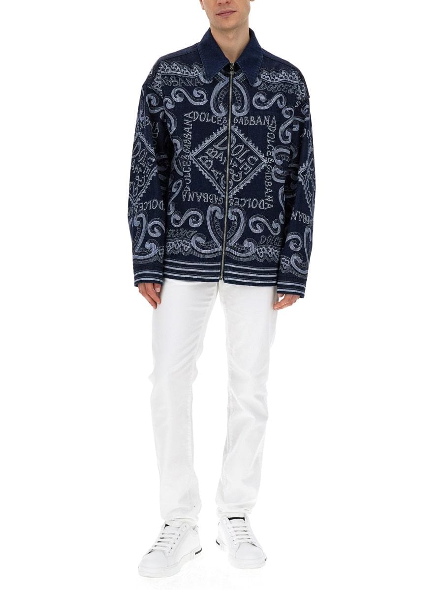 Dolce & Gabbana Men Navy Print Cardigan DestGlow