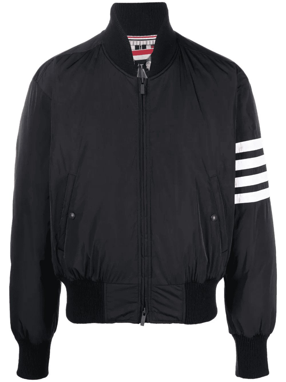 Thom Browne Men Bomber Jacket With 4-Stripe Detail DestGlow