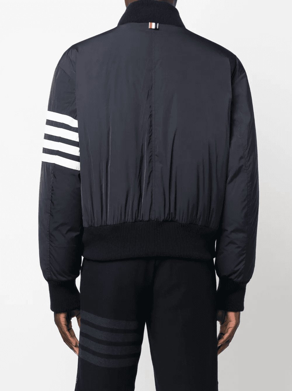 Thom Browne Men Bomber Jacket With 4-Stripe Detail DestGlow