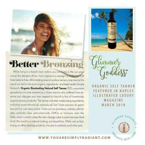 Organic Sunless Tanning Lotion - Self Tanner for Natural Golden Glow
