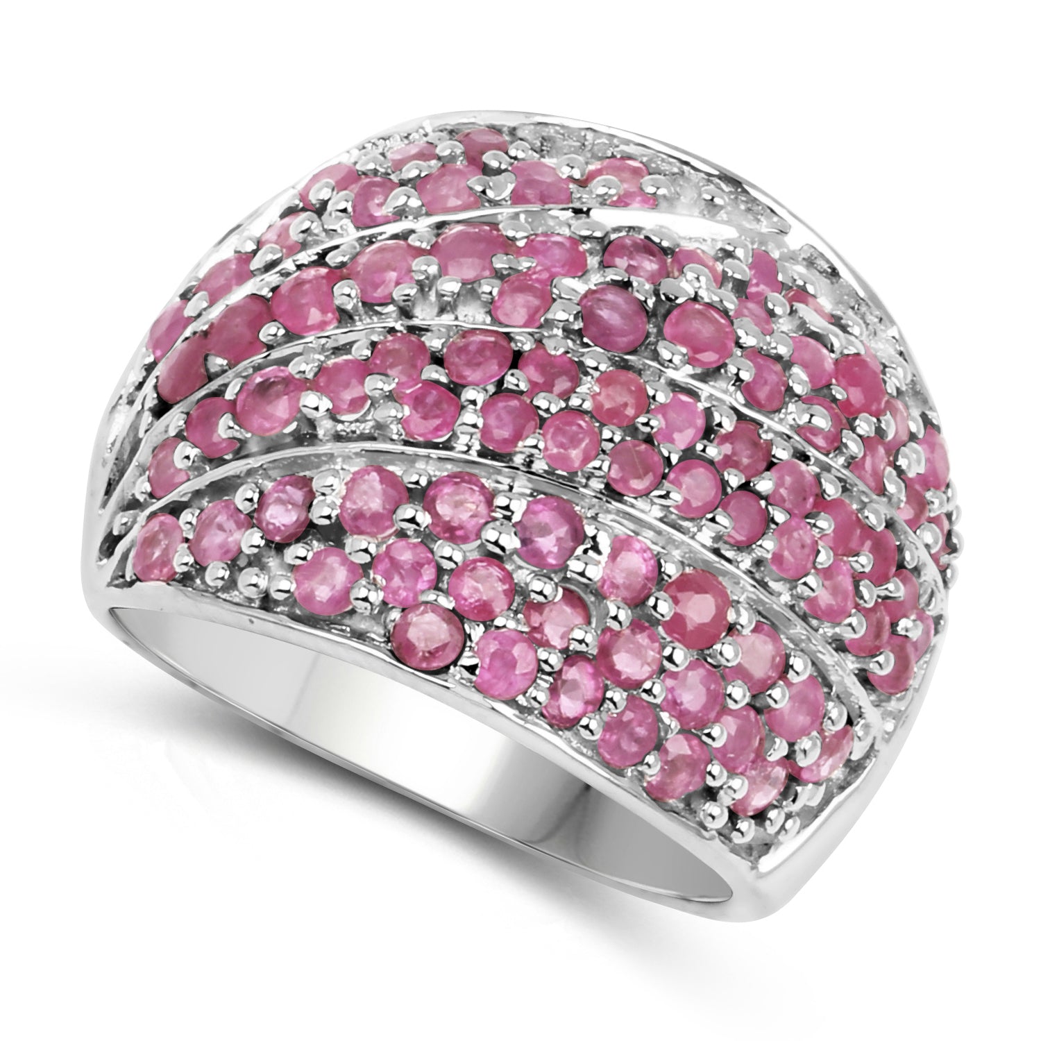 2.97 Carat Genuine Ruby .925 Sterling Silver Ring by Bids.com