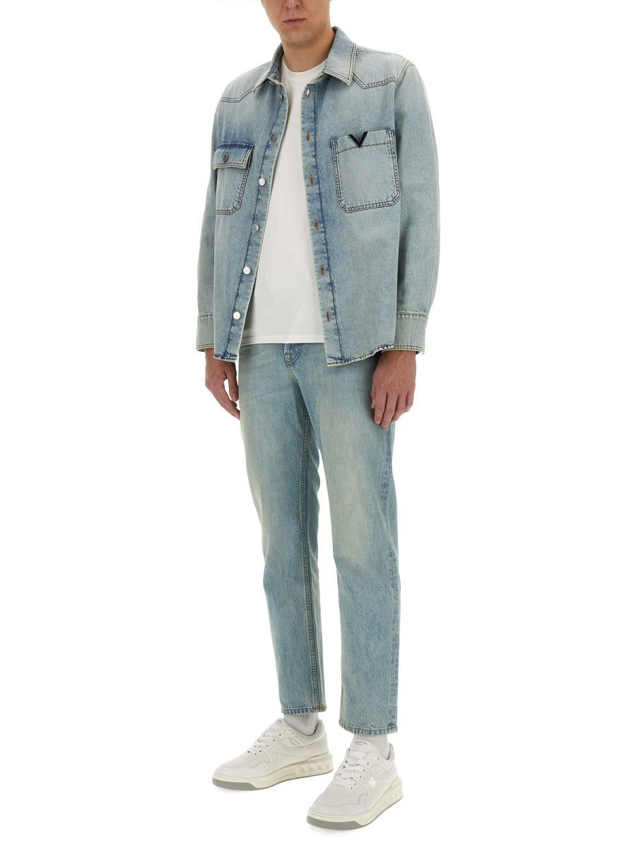 Valentino Men Denim Shirt DestGlow