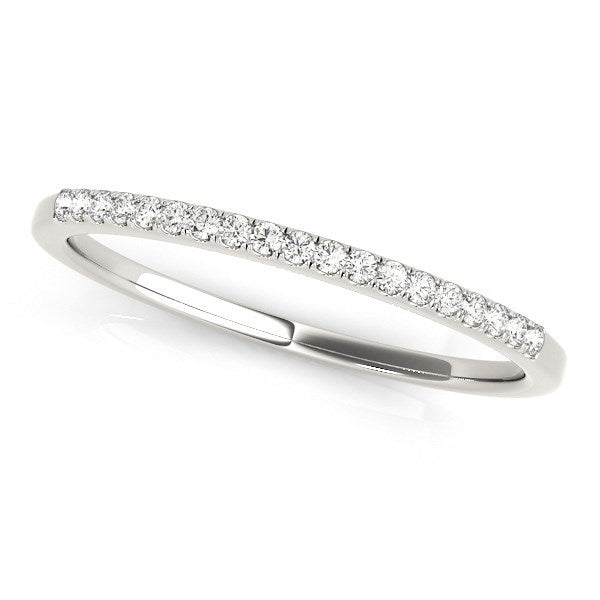 14k White Gold Round Thin Diamond Wedding Band (1/4 cttw) by Bids.com