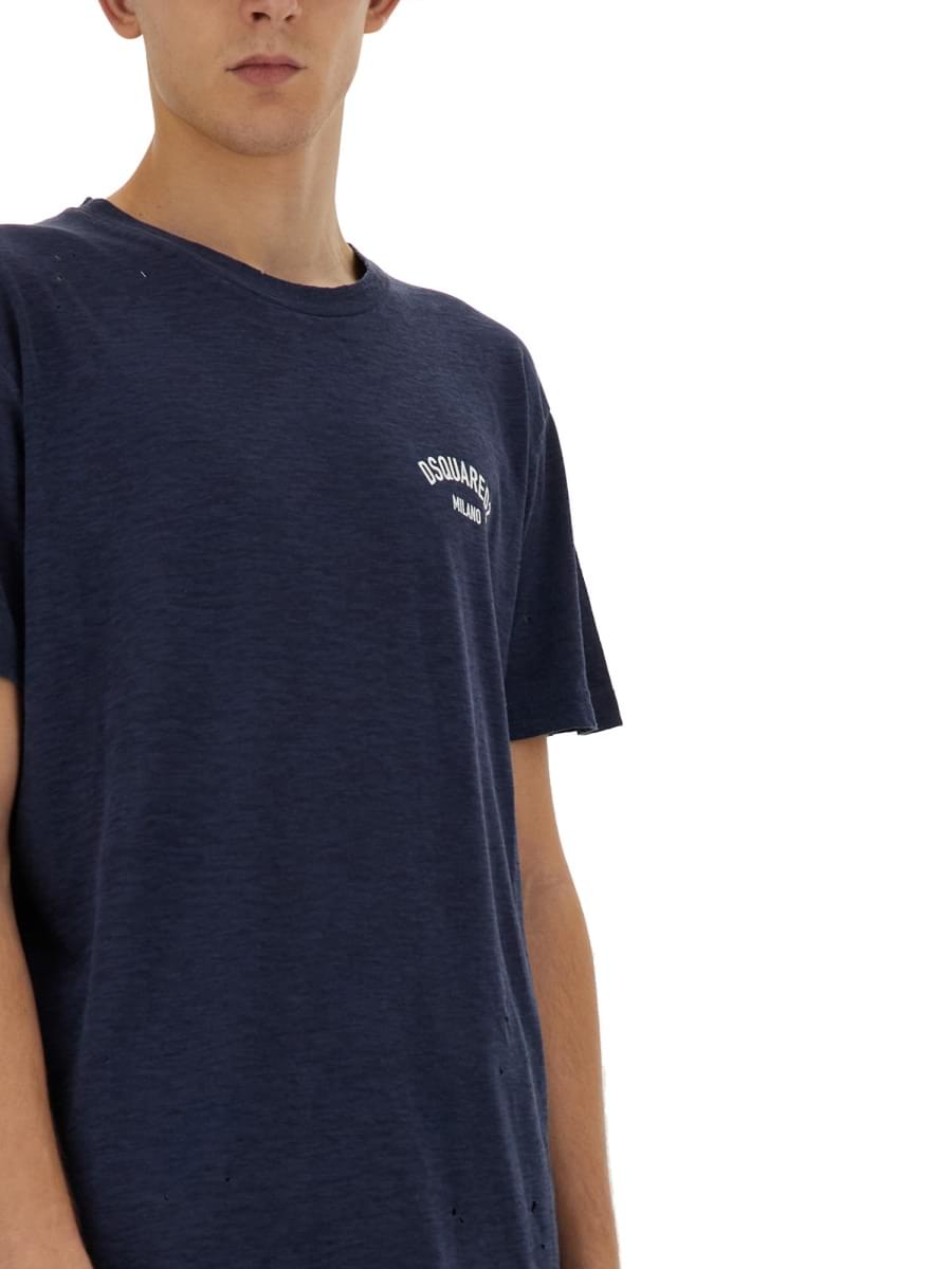 Dsquared men t-shirt with logo DestGlow