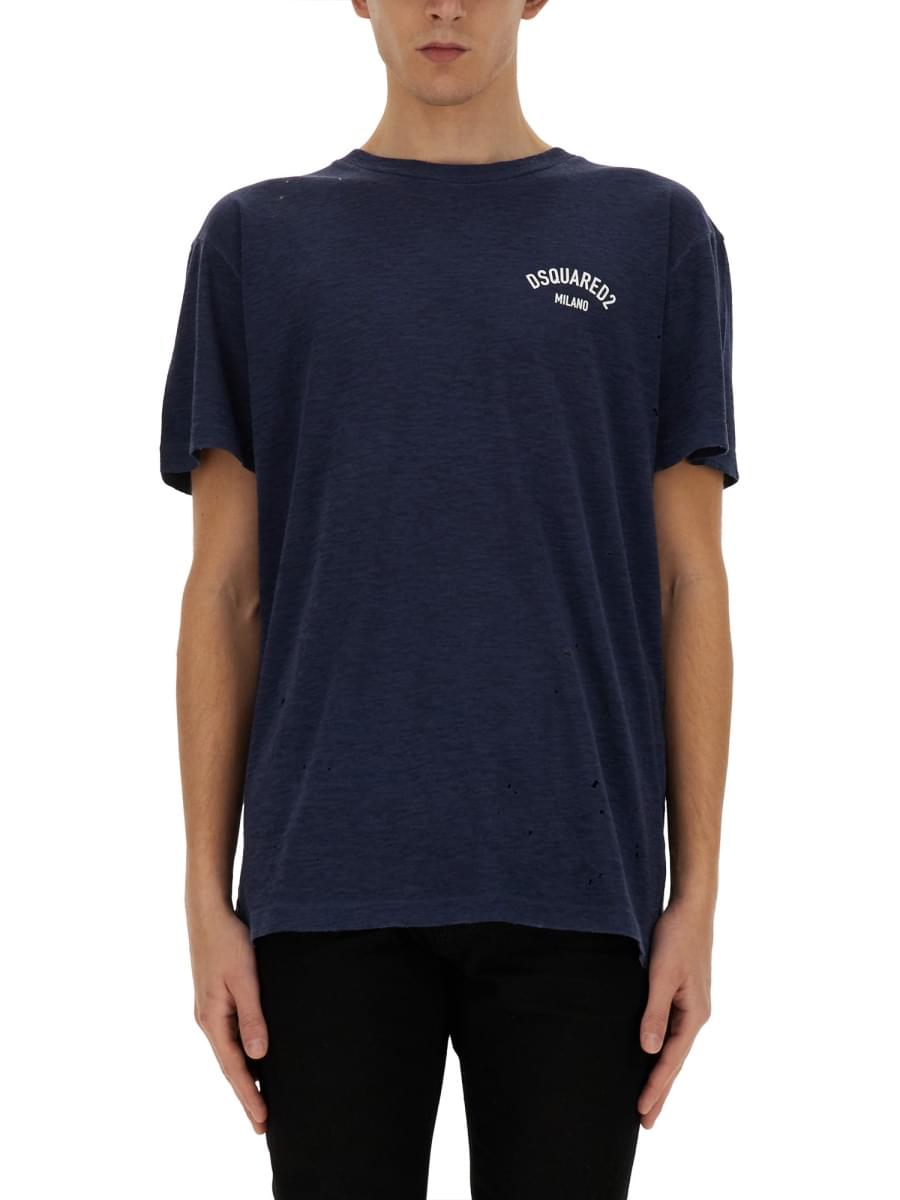 Dsquared men t-shirt with logo DestGlow