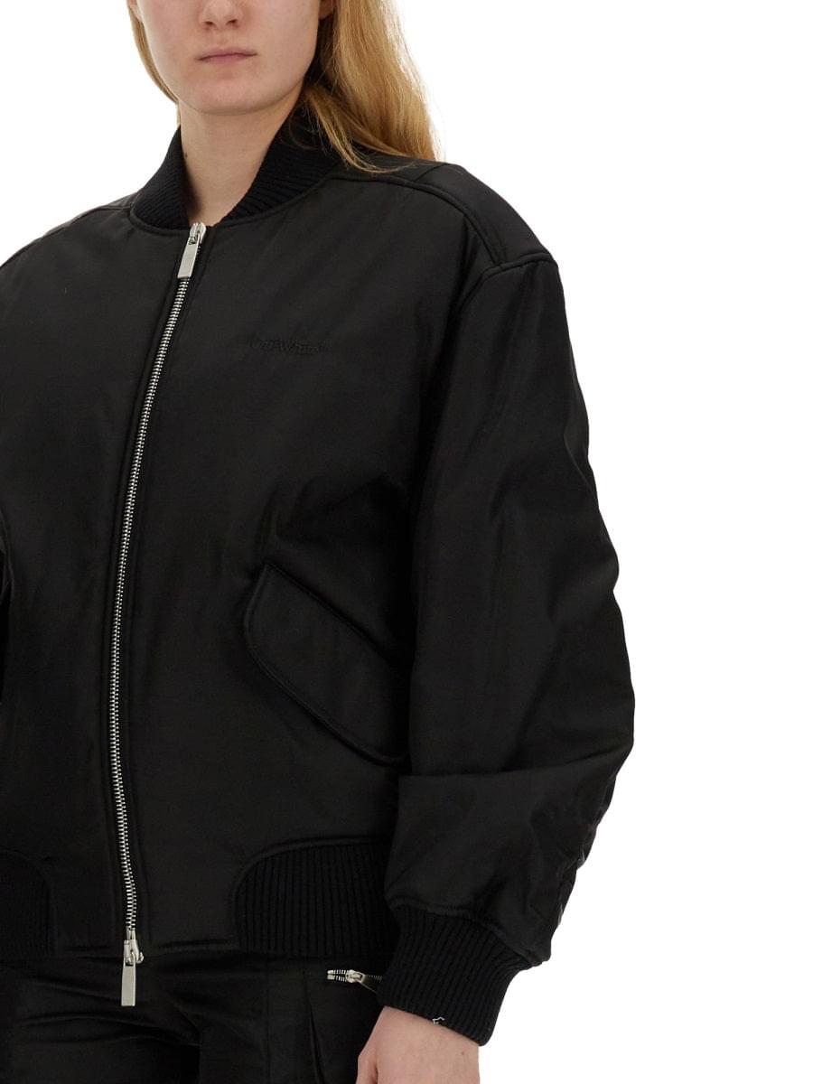 Off-White Women Nylon Bomber Jacket DestGlow