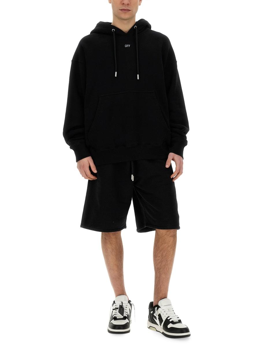 Off-White Men Bermuda With Logo DestGlow