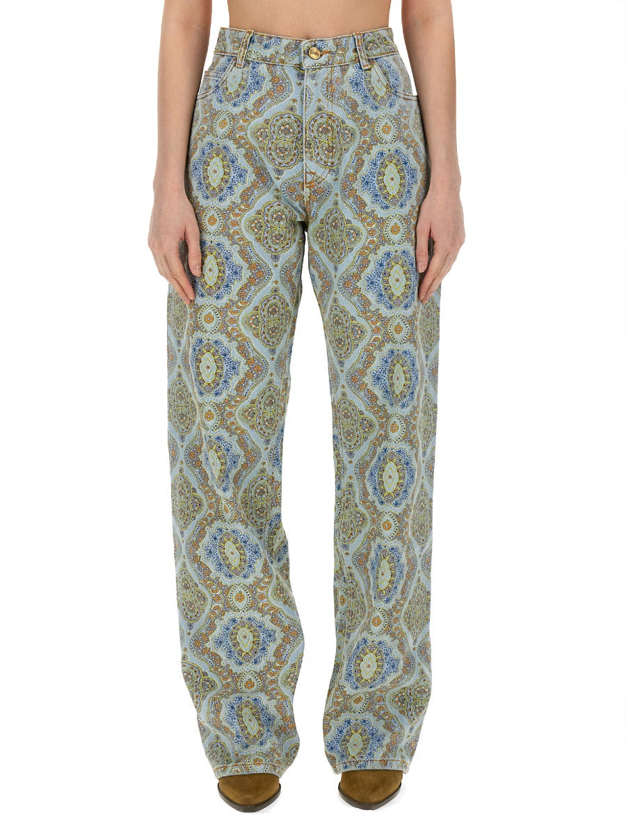 Etro Women Jeans Con Stampa Paisley DestGlow