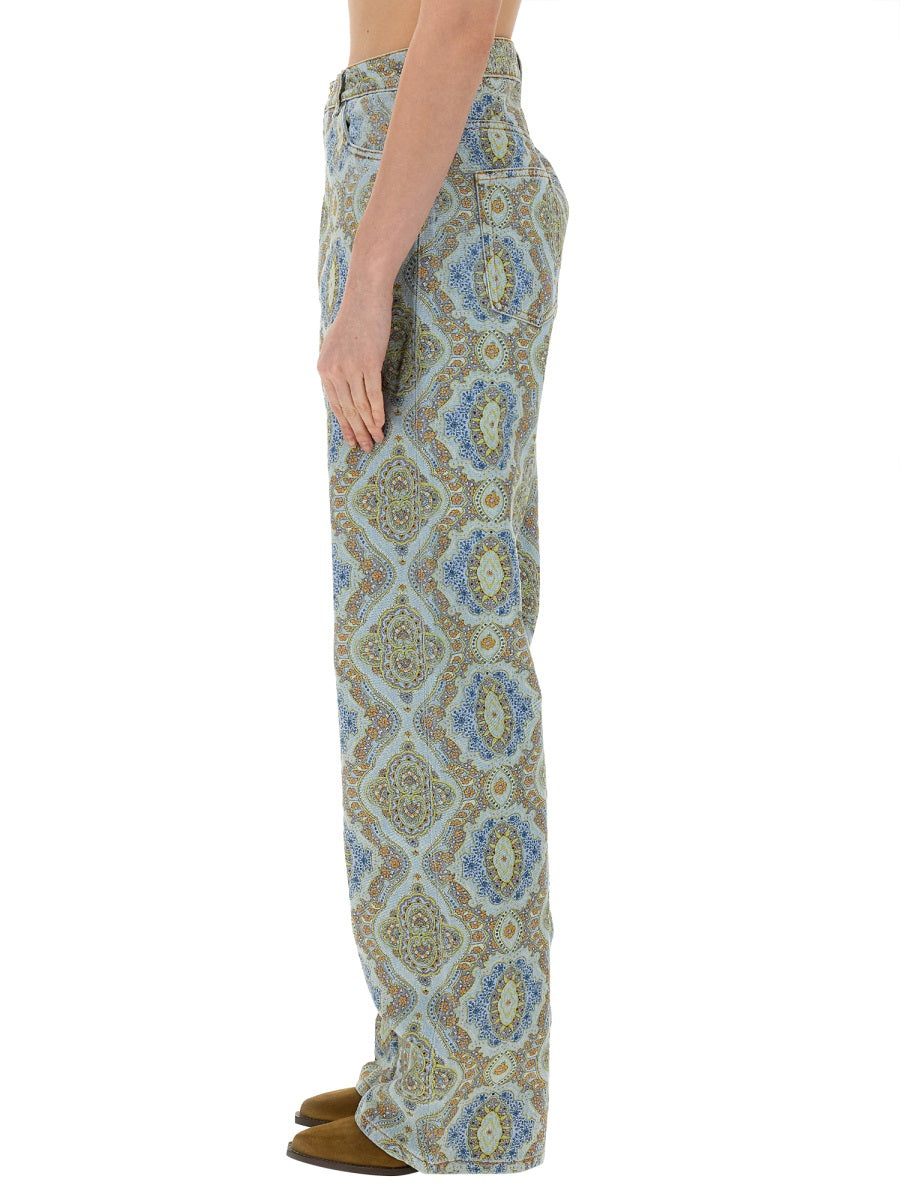 Etro Women Jeans Con Stampa Paisley DestGlow