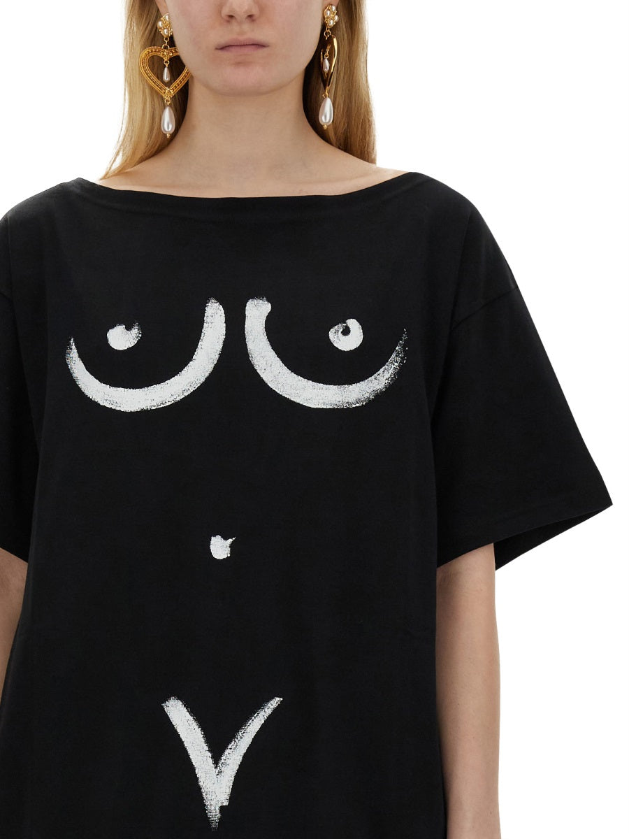 Moschino Women Interlock Body Print T-Shirt DestGlow